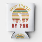 Mens Vintage Best Uncle by Par Funny Golf T-shirt