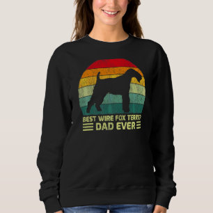 Mens  Vintage Best Wire Fox Terrier Dad Ever Fathe Sweatshirt