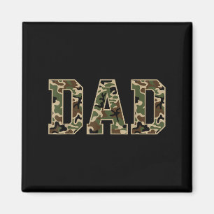 Mens Vintage Camo Duck Hunting Dad Old Camo Dad  Magnet