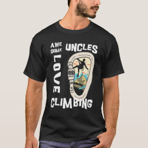 Mens Vintage Climbing Carabiner Awesome Uncles Lov T-Shirt