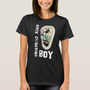 Mens Vintage Climbing Carabiner Rock Climbing Boy T-Shirt