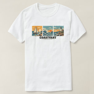Men's Vintage Coastal Ocean Waves T-Shirt - COASTV