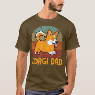 Mens Vintage Corgi Dad Funny Welsh Corgi Papa864 T-Shirt