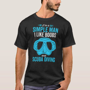Mens Vintage Diving For Men Dad Husband  Scuba Div T-Shirt