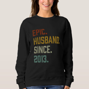 Mens Vintage Epic Husband Since 2013 Sweatshirt