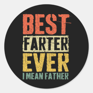 Mens Vintage Father&# s Day Dad World&# s Best F Classic Round Sticker