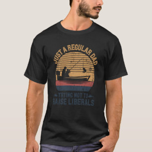 Mens Vintage Fishing Regular Dad Trying Not To Rai T-Shirt