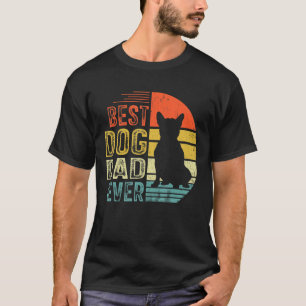 Mens Vintage French Bulldog Best Dog Dad Ever Fath T-Shirt