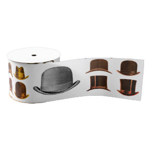 Men's Vintage Hats Pattern Grosgrain Ribbon