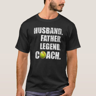 Mens Vintage Husband Father Legend Softball Coach T-Shirt