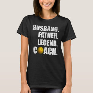 Mens Vintage Husband Father Legend Volleyball Coac T-Shirt