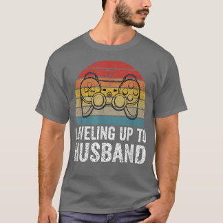 Mens Vintage Levelling Up To Husband Newlywed Groo T-Shirt