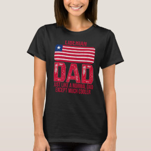 Mens Vintage Liberian Dad Liberia Flag For Father' T-Shirt
