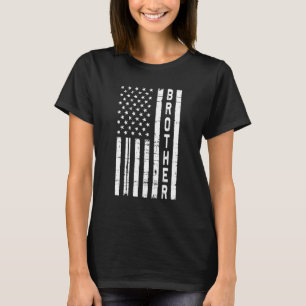 Mens Vintage Merica American Flag Brother  For Fat T-Shirt