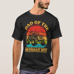Mens Vintage Monster Truck Dad Of The Birthday Boy T-Shirt