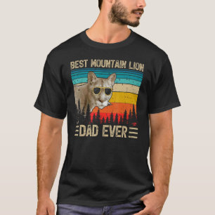 Mens Vintage  Mountain Lion Dad Ever Father's Day T-Shirt