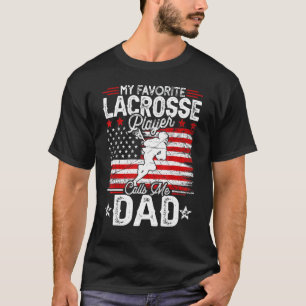 Mens Vintage My Favorite Lacrosse Player Calls Me T-Shirt