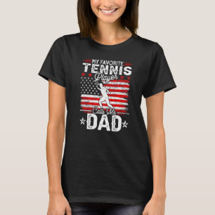 Mens Vintage My Favorite Tennis Player Calls Me Da T-Shirt