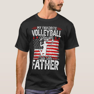 Mens Vintage My Favorite Volleyball Player Calls M T-Shirt