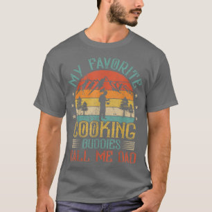 Mens Vintage My Favourite Cooking Buddies Call Me T-Shirt