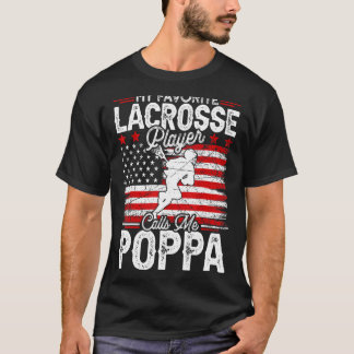 Mens Vintage My Favourite Lacrosse Player Calls Me T-Shirt