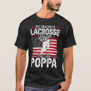 Mens Vintage My Favourite Lacrosse Player Calls Me T-Shirt