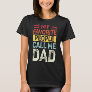 Mens Vintage My Favourite People Call Me Dad Dad L T-Shirt