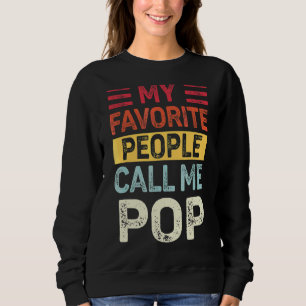Mens Vintage My Favourite People Call Me Pop Dad L Sweatshirt