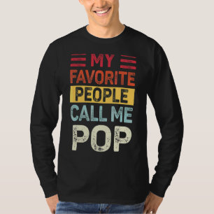 Mens Vintage My Favourite People Call Me Pop Dad L T-Shirt