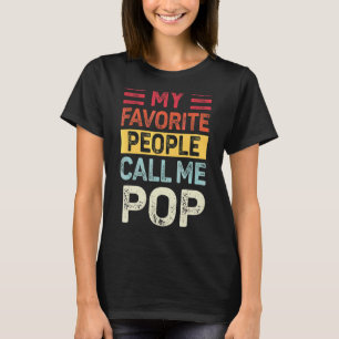 Mens Vintage My Favourite People Call Me Pop Dad L T-Shirt