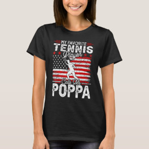 Mens Vintage My Favourite Tennis Player Calls Me P T-Shirt