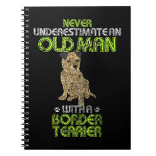 Mens Vintage Never Underestimate An Old Man With A Notebook