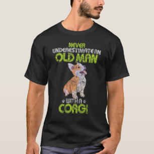 Mens Vintage Never Underestimate An Old Man With A T-Shirt
