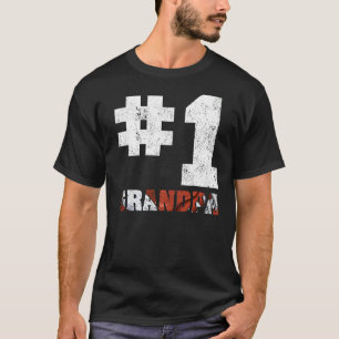 Mens Vintage Number One American Football Grandpa T-Shirt