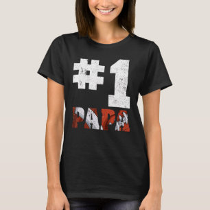Mens Vintage Number One American Football Papa Fat T-Shirt