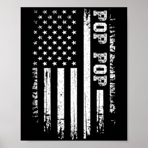 Mens Vintage p-p American Flag 4th of July USA Poster