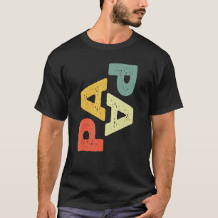 Mens Vintage Papa Father's Day For Dada Dad Dadd T-Shirt