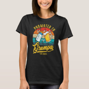 Mens Vintage Promoted To Grumpa 2023  Pregnancy Gr T-Shirt