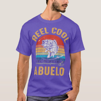 Mens Vintage Reel Cool Abuelo Fishing Fathers Day T-Shirt