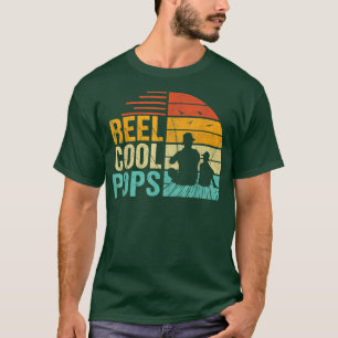 Mens Vintage Reel Cool Pops Fishing Dad Grandpa Fu T-Shirt