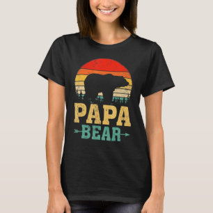 Mens Vintage Retro Bear Animal Papa Bear Father' T-Shirt
