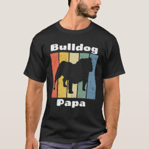 Mens Vintage Retro Best Dog Mom Ever Bulldog Desig T-Shirt
