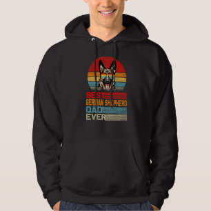 Mens Vintage Retro Best German Shepherd Dad Ever F Hoodie