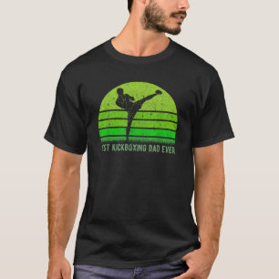 Mens Vintage Retro Best Kickboxing Dad Ever Funny T-Shirt