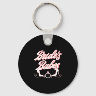 Mens vintage retro bride's babes bachelorette keychain
