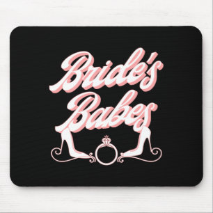 Mens vintage retro bride's babes bachelorette mouse pad