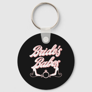 Mens Vintage Retro Brides Babes Bachelorette Party Keychain