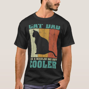 Mens Vintage Retro Cat Dad Like A Regular Dad Fath T-Shirt