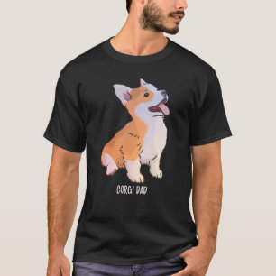 Mens Vintage Retro Corgi Dog Dad Dadfathers Day T-Shirt