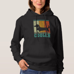 Mens Vintage Retro Dachshund Dad Like A Regular Da Hoodie